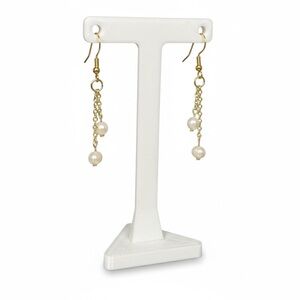 Elegant Gold Freshwater Pearl Drop Earrings